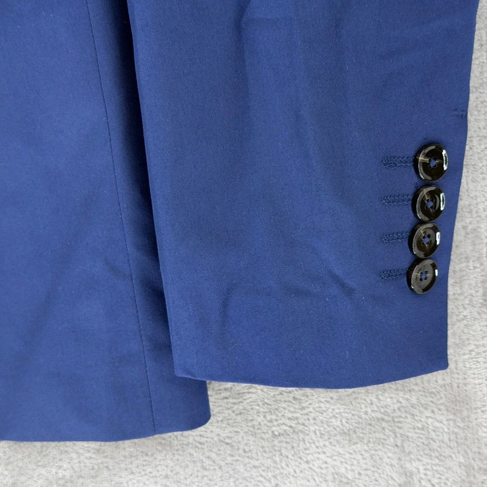 Zara Man Blue Cool Comfort Blazer Jacket USA 40 Slim Fit Two Button Formal